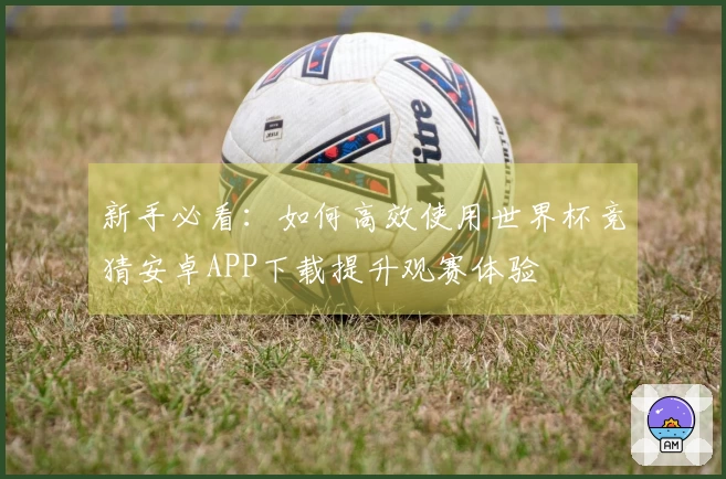 新手必看:如何高效使用世界杯竞猜安卓APP下载提升观赛体验